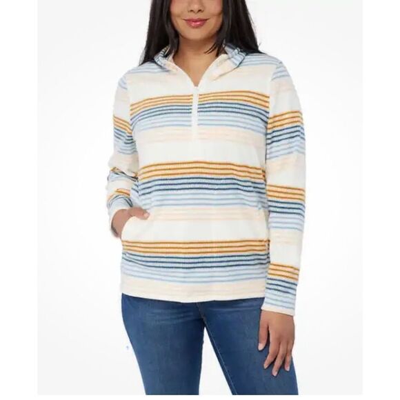 O'Neill Women's Half Zip Polar Fleece Hoodie With Hand Pockets NWT Large - Picture 1 of 9